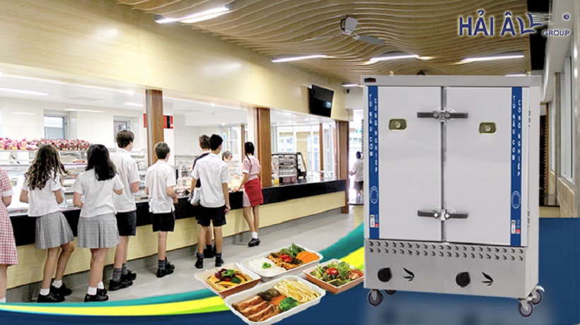 tủ hấp cơm công nghiệp cho các bếp ăn