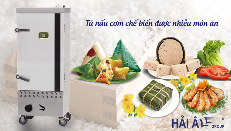 tủ nấu cơm công nghiệp bằng ga